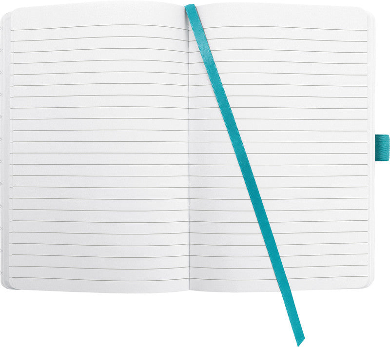 Sigel Notizbuch, A5, liniert, Fadenheftung, Karton, 174 Seiten, perforiert, 80 g/m² – türkis