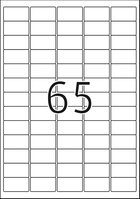 HERMA Adressetiketten, 38 mm × 21 mm, weiss, Papier, permanent, 100 Blätter (6'500 Etiketten)
