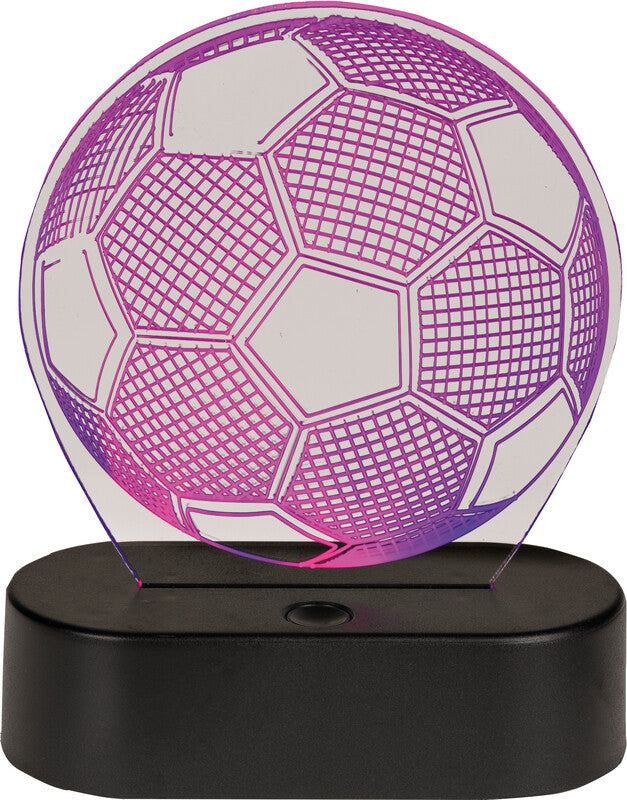 Out oft the blue Out of the Blue 3D-Lampe Fussball – USB, 13,0×17,0 cm – Mehrfarbig