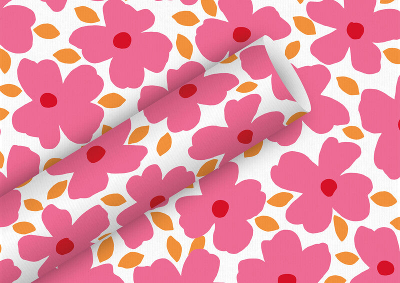 Braun + Company Geschenkpapier Rolle – Poppy Pop Candy – Papier – 70 cm × 2 m – Pink