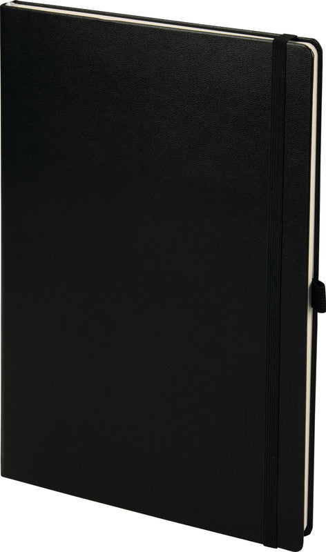 Biella Notizbuch A4, punktkariert, Fadenheftung, 192 Seiten, 80 g/m² – schwarz
