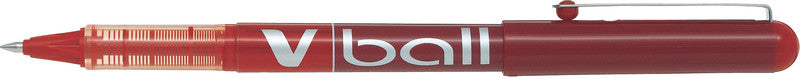 Pilot V-Ball – Tintenroller, mit Kappe, 0,3 mm, Rot, für Linkshänder