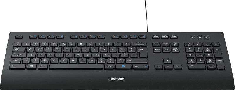Logitech K280e – Tastatur, kabelgebunden (USB), mit Handballenauflage, schwarz – für Windows & Linux