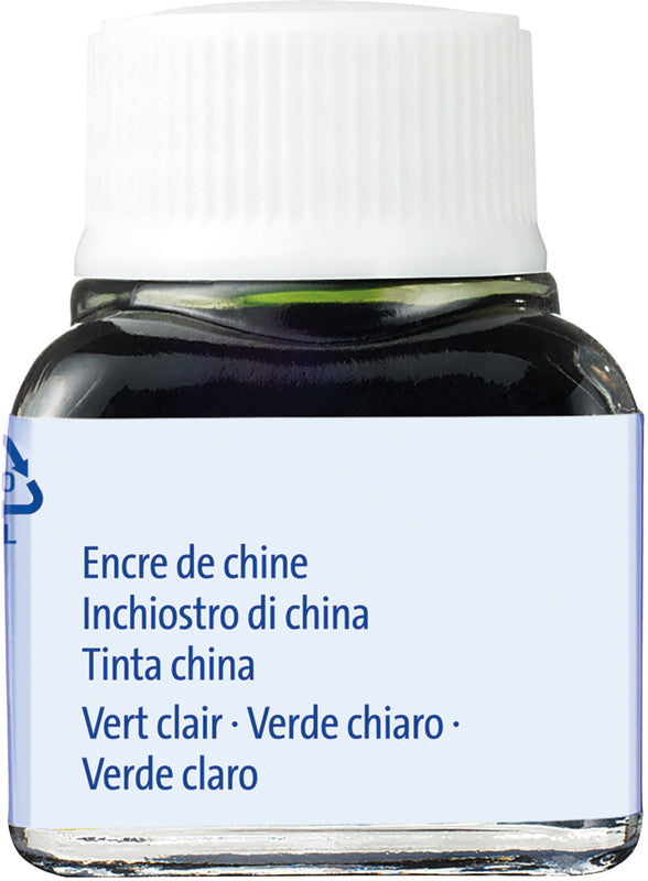 Pelikan Tusche – hellgrün, transparent, 10 ml