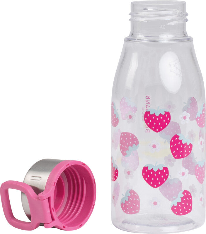 Beckmann Trinkflasche Classic – 4 dl – Kunststoff, Schraubverschluss, auslaufsicher – Strawberry