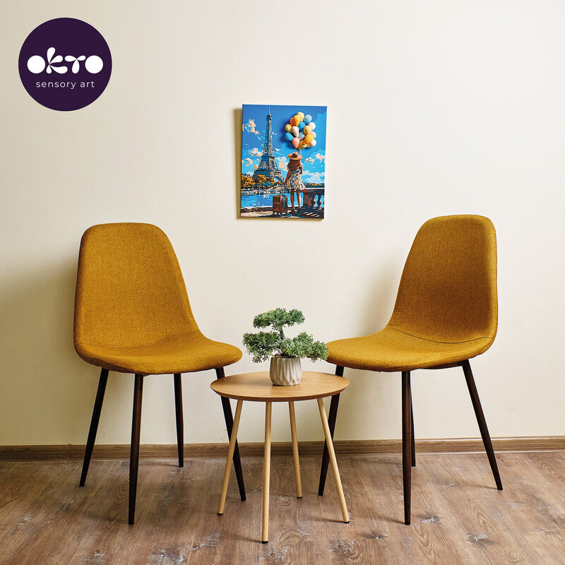 Okto Sensory Art – Modellier- und Malset Air Clay 3D – ab 14 Jahren – 2 Pinsel, Leinwand – 400 × 300 mm