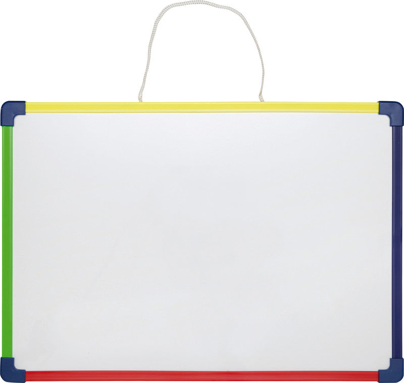 MAUL Whiteboard – 40 × 28 cm, lackierter Stahl, magnetisch, Kunststoffrahmen, Wandmontage, beidseitig