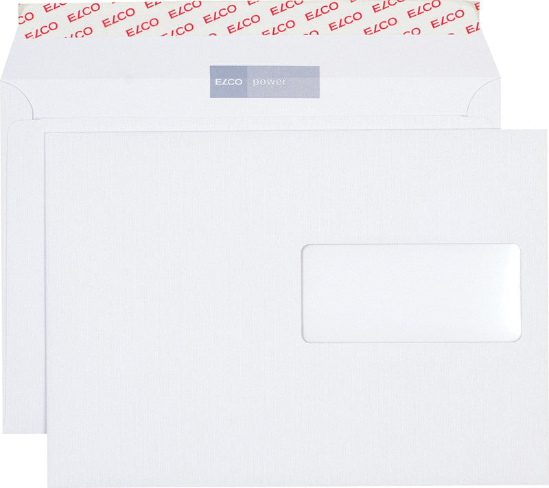 Elco Couvert C5, Fenster rechts, Haftklebung, weiss, 120 g/m² – 500 Stk.