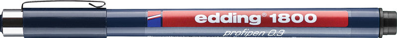 Edding 1800 Fineliner 0,35 mm – schwarz – wasserfest, dokumentenecht