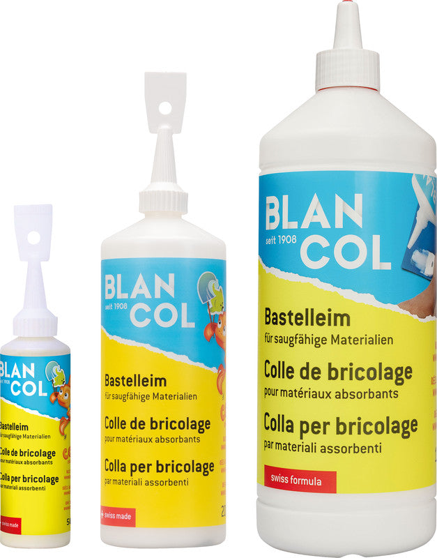 BLANCOL Bastelkleber – 1000 g – weiss – trocknet transparent, auswaschbar