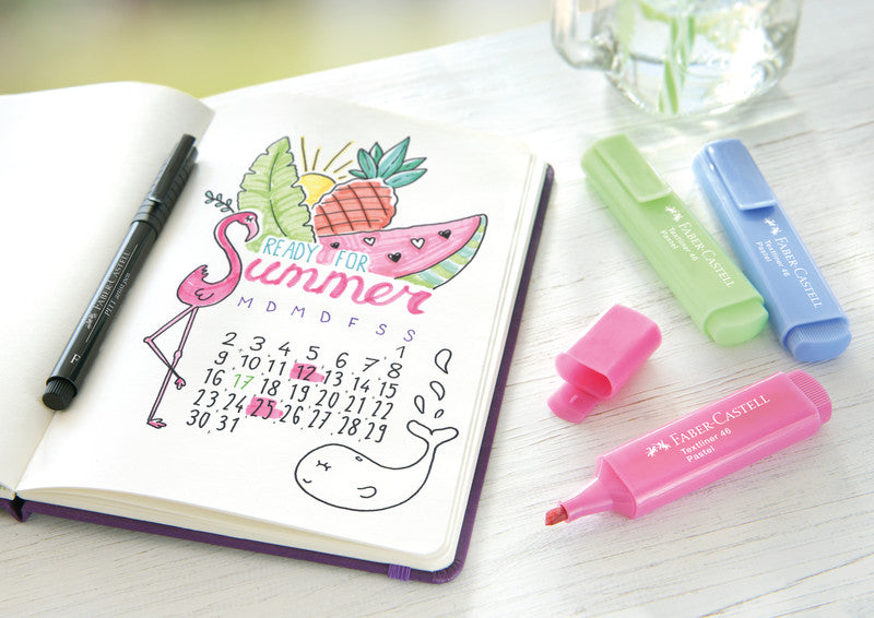 Faber-Castell 46 Textmarker Purpurrosa – Keilspitze, 1–5 mm, nachfüllbar