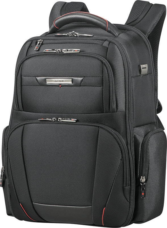 Samsonite Pro-DLX 5 3V Notebook-Rucksack – 20 l, RFID-Fach, Aufsteckfunktion, Nylon, Schwarz