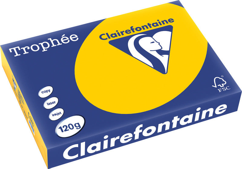 Clairefontaine Kopierpapier – A4, 120 g/m² – für Inkjet/Laser/Kopierer – FSC, EU Ecolabel – 250 Blatt