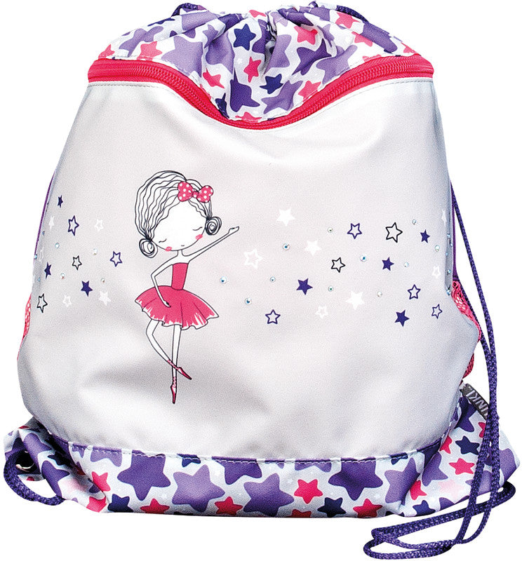 Funki Sportbeutel – 12 l, Motiv Ballerina, wasserabweisend, 36 × 42 cm
