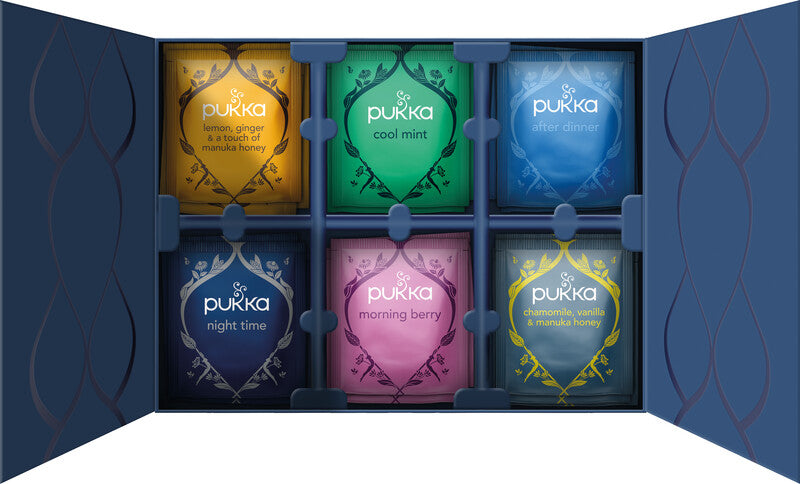 Pukka Bonbon-Box – Teebeutel-Box, sortiert – 30 Beutel, 6 Sorten