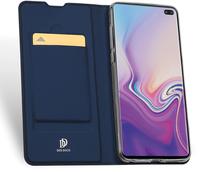 Dux Ducis Booklet-Hülle Skin Pro – für Samsung Galaxy S10+ – dunkelblau – mit Kartenfach, Magnetverschluss