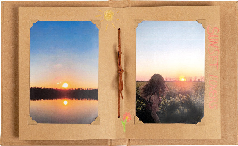 Walther Fotoalbum Pimp 'N Create – für 100 × 150 mm / 130 × 180 mm, 24 Fotos, Kraft, Karton, 155 × 205 mm