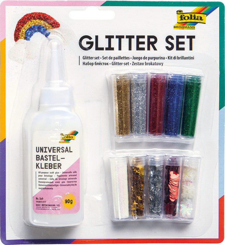 Folia Glitter- und Pailletten-Set – 11-teilig