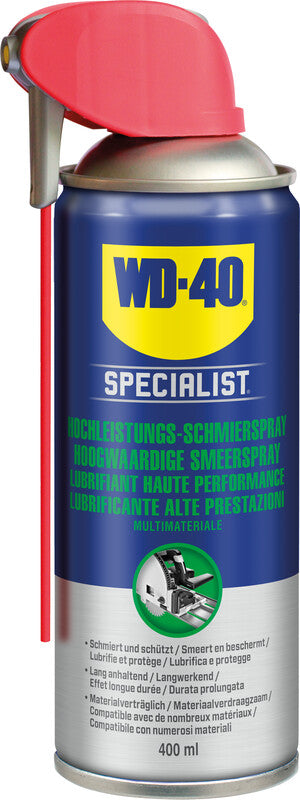 WD-40 Schmierspray – transparent, für Metall, Glas, Kunststoff, 400 ml, −20 bis +100 °C