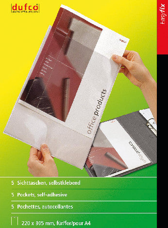 Dufco Sichtmappe A5 – 8 Hüllen, transparent, Kunststoff, glänzend, 120 µm