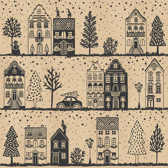 Atelier Servietten Winterstadt – 33 × 33 cm – 3-lagig, Tissue – 20 Stk.