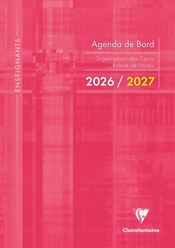 Clairefontaine Wochenplaner – 1 Woche/2 Seiten, geheftet, A4, Aug–Jul, 2026/2027, Französisch, sortiert, PEFC