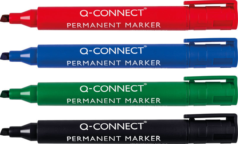 Q-Connect Permanent Marker – sortiert, 4er