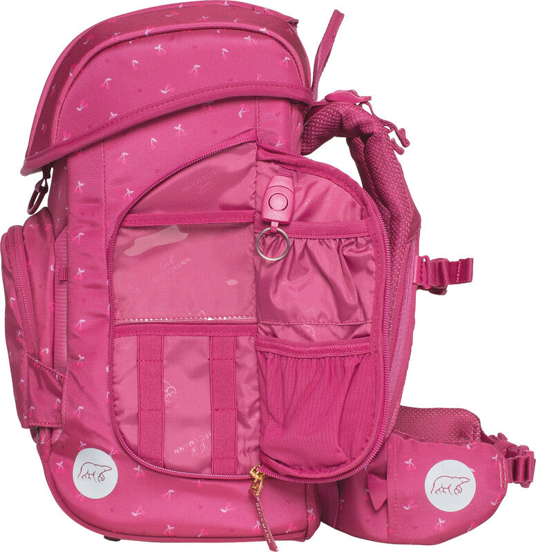 Beckmann Schulrucksack Plus Air – 6-teilig – Cherry – Recycelte Materialien