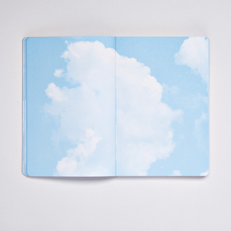 nuuna Notizbuch A5, 176 Seiten – blau, grau, weiss
