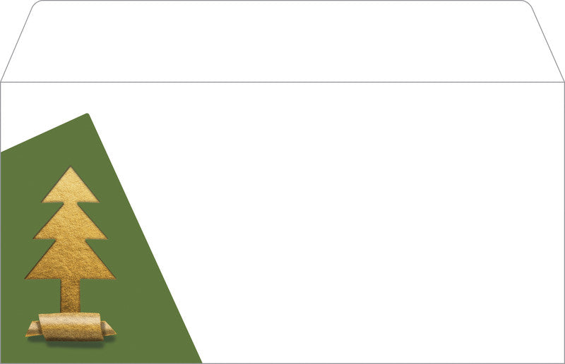 Sigel Weihnachts-Couvert C5/6, Cut-out-Stil Gold, Mehrfarbig, Gummierung, 90 g/m² – 25 Stk.