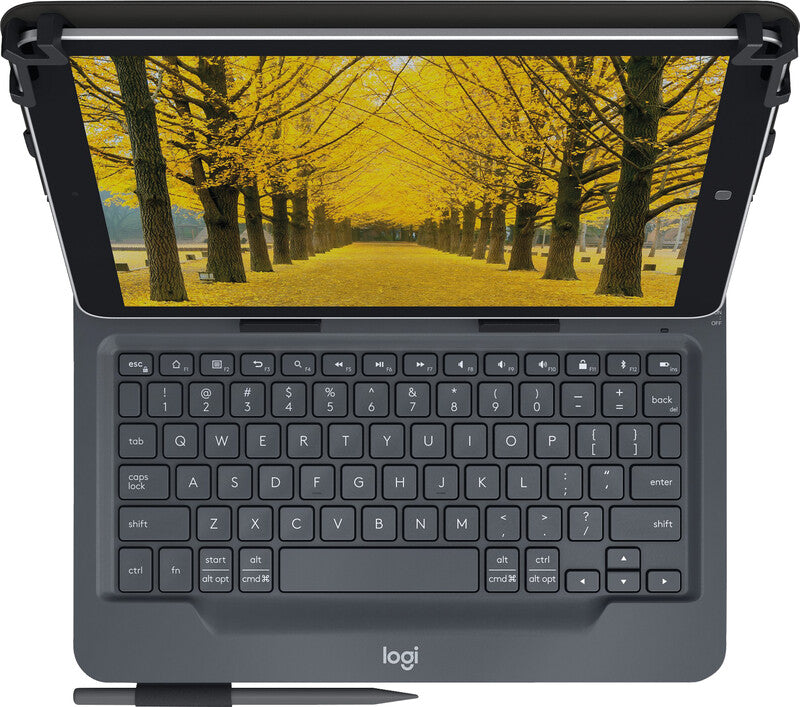 Logitech Kabellose Tastatur (Bluetooth), Schwarz – für Tablets bis 10"
