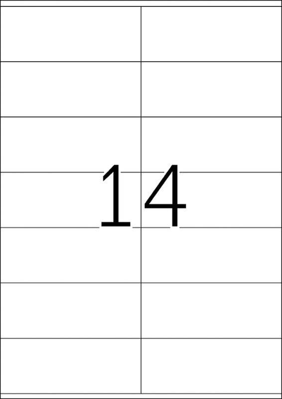 HERMA Schuletiketten – 105 × 42 mm, 14 Etiketten/Blatt, 100 Blätter, Papier, permanent haftend