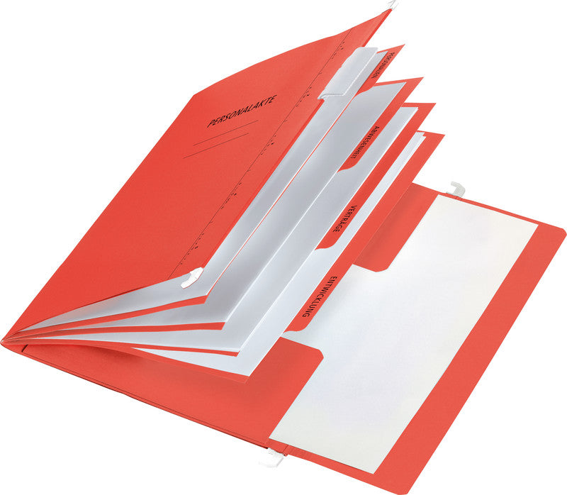 Pagna Hängeordner für A4 – Karton, Rot, 345 × 245 mm, mit Vordruck