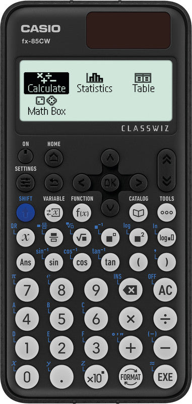 Casio Taschenrechner FX-85CW-CH – 10+2-stellig, LCD, Rundung/Statistik, Solar + Batterie, schwarz