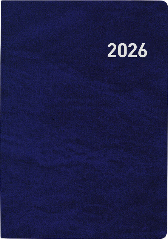 Biella Tell Agenda – 2 Tage pro Seite, gebunden, 8,5 × 12,5 cm, 2026, dunkelblau, FSC