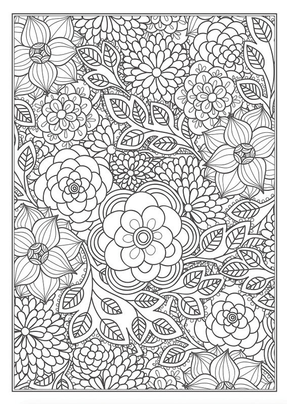 Noname Entspannendes Malbuch, Papier, 21 × 29,7 cm, Mehrfarbig