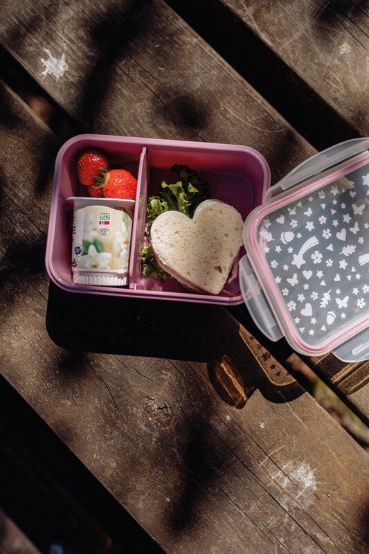 Beckmann Lunchbox – 1,7 l – auslaufsicher, mit Innenteiler – PP – pink – 18 × 14 × 7 cm