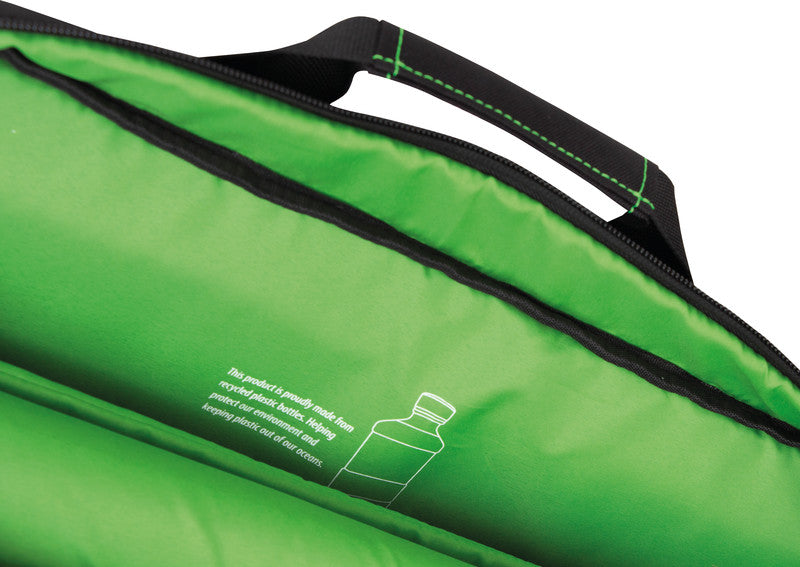 Q-Connect Notebook-Tasche – für Notebooks bis 17,2", Aufsteckfunktion, recyceltes PET (rPET), schwarz