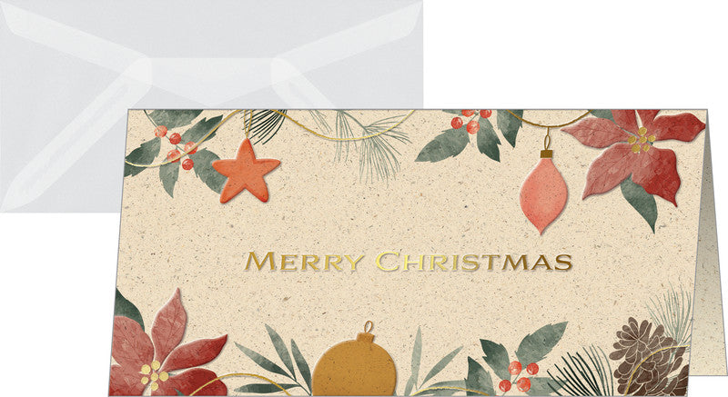 Sigel Weihnachtsgrusskarte (Christmas Art) – 220 × 110 mm – mit Umschlägen, für Inkjet/Laser/Kopierer