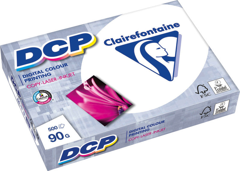 Clairefontaine Kopierpapier – A4, 250 g/m², Weiss – für Inkjet, Laser, Kopierer – 125 Blatt