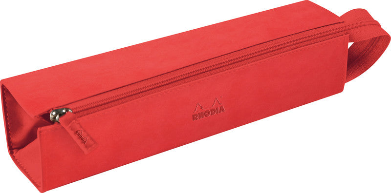 Rhodia Schlamperetui, leer – Koralle – Kunstleder – 23,0 × 5,0 × 5,0 cm