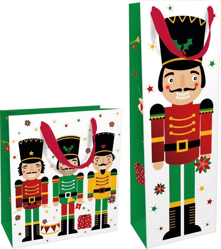 Braun + company Geschenkbox – Nussknacker – Heissfolienprägung – für Flaschen – 120 × 360 × 80 mm