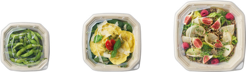 Duni Octabagasse Take-away-Box Bagasse – 900 ml, 183 × 183 × 60 mm, braun, 50 Stück