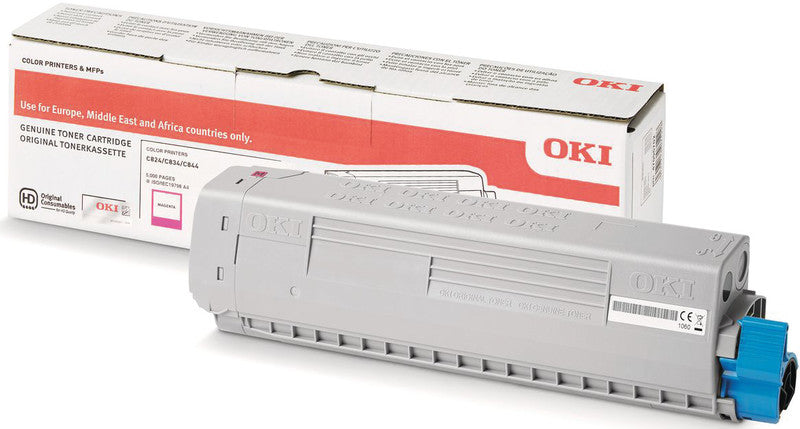 OKI 47095702 Magenta Toner 6 Original 6 5'000 Seiten für OKI C824dn/824n/834dnw u. a.