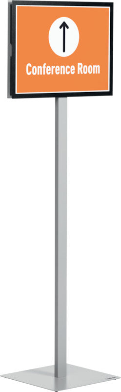 Durable Duraframe – Infoständer für A3, beidseitig, magnetischer Klapprahmen, Metall, silber/schwarz