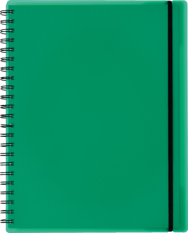 Kolma Collegeblock A4, 5 mm kariert, Spiralbindung, 100 Blätter, 4-fach gelocht, perforiert, 70 g/m² – grün