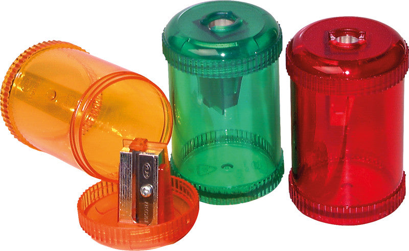 Kum Spitzer – manuell, 1-Loch, mit Behälter, für Blei- & Buntstifte Ø 8 mm, Kunststoff, assortiert, 430 M1 Ice