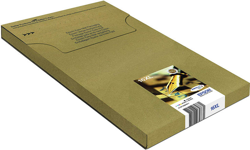 Epson Tintenpatronen-Multipack 16XL, CMYK, 1×12,9 ml + 3×6,5 ml – für Inkjetdrucker
