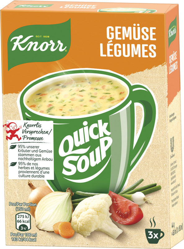 Knorr Quick Soup Suppe – Gemüse – 3×44 g