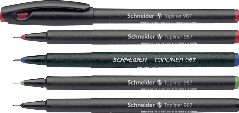 Schneider Schreibgeräte Schneider Topliner 967 Fineliner 0,4 mm – rot